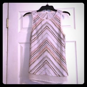 Sleeveless striped blouse size 4 H&M